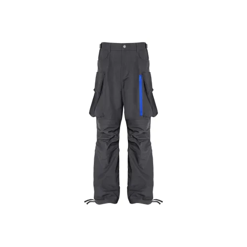 FARFROMWHAT Cargo Pants Men's Charcoal Gray