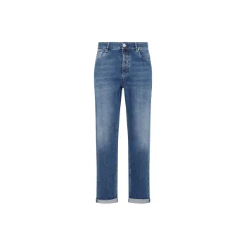 Brunello Cucinelli Mid Rise Straight Leg Jeans