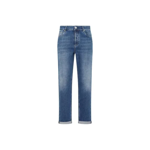 Brunello Cucinelli Mid Rise Straight Leg Jeans