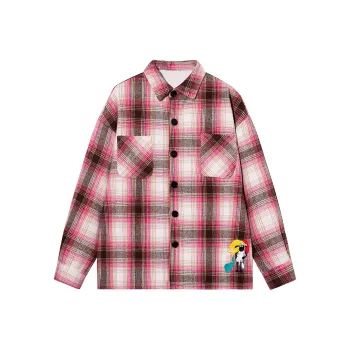 SHAUN THE SHEEP Jackets Coats Unisex Rose Red Plaid