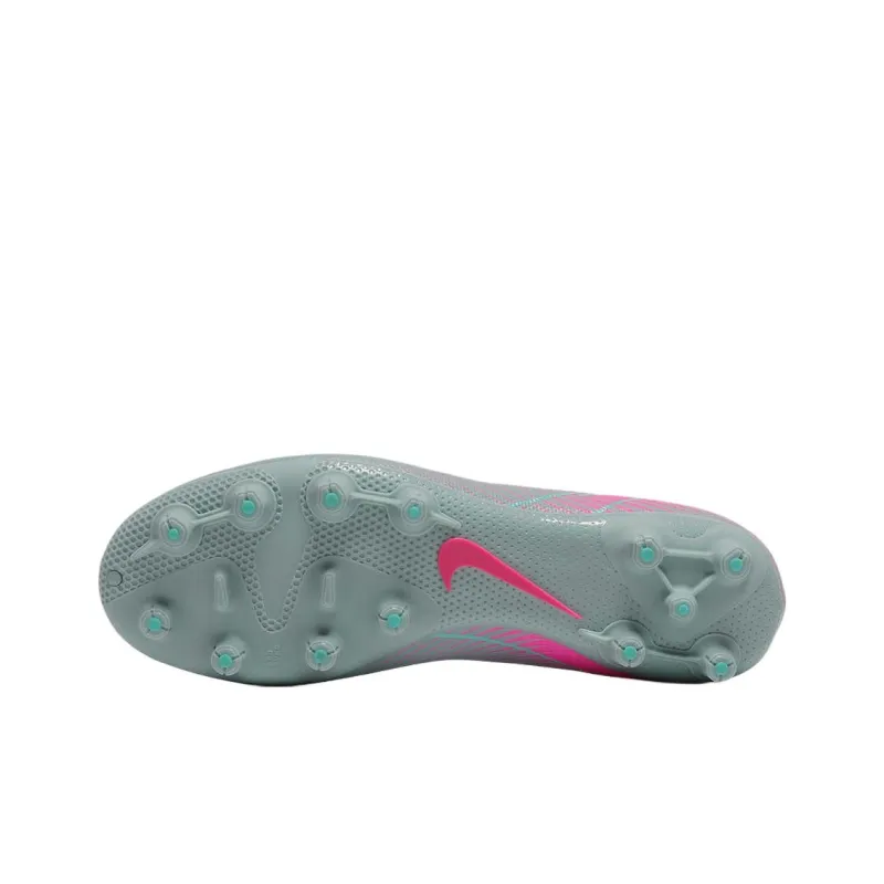 Nike Mercurial Vapor 16 HG Rubber Short Studs Anti Slip Wear Resistant Soccer Shoes Unisex Gray Pink-4