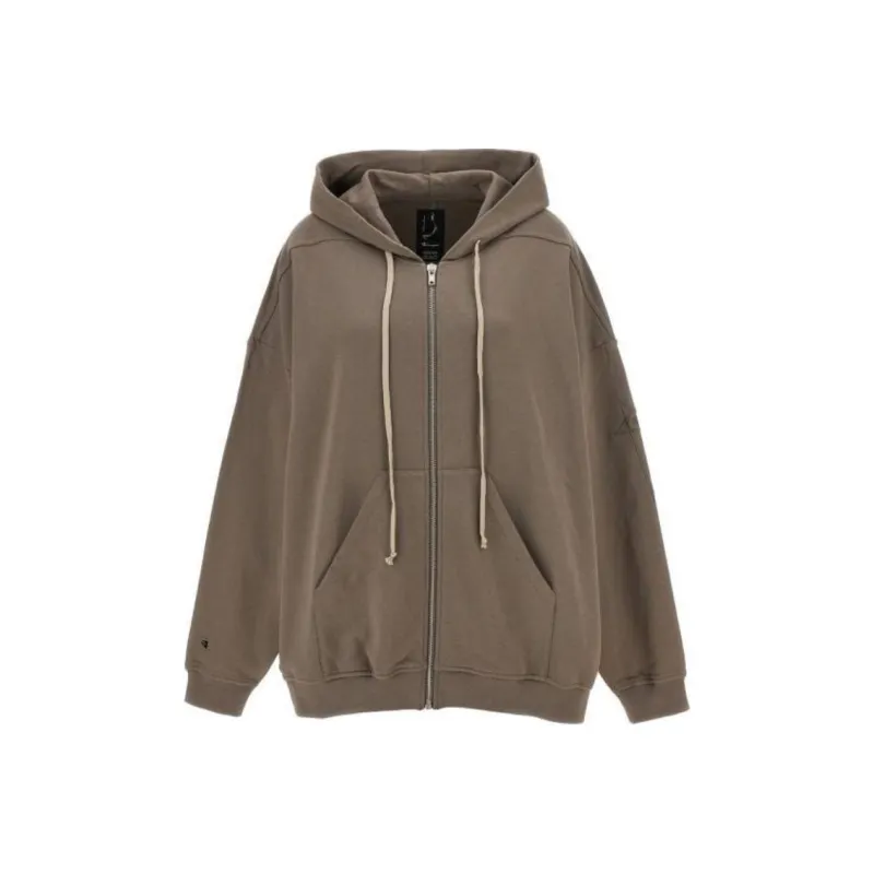 RICK OWENS X Champion Zip Up Drawstring Hoodie-0