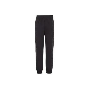 FENDI SS23 Knitted Fabric Casual Pants Men's Black