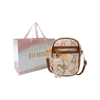 RIVMIND PU Crossbody Bag Women's White/Pink/Brown/Black