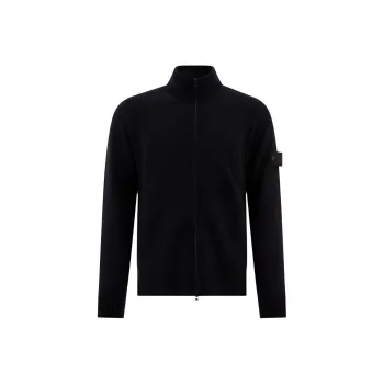 STONE ISLAND Logo Patch Knit Cardigan