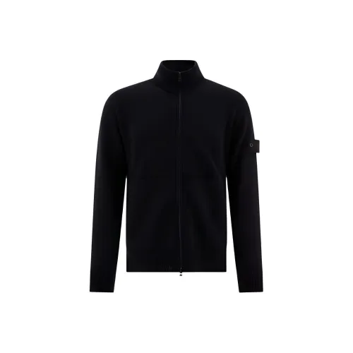 STONE ISLAND Logo Patch Knit Cardigan