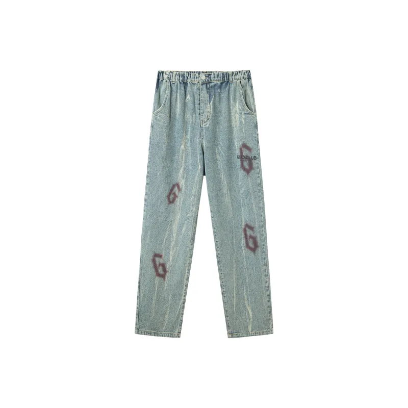 GXXX Straight Fit Non-Stretch Casual Jeans Unisex-0