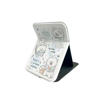 Jingda Cartoon Samoyed Puppy Cute Dormitory Desktop For Everyday Use Makeup Mirror HD Foldable And Portable
