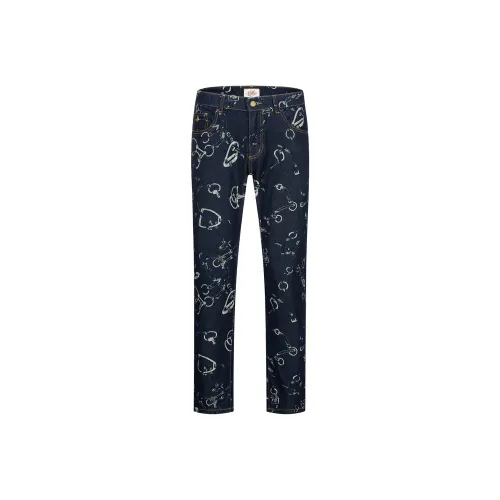 23R+ Straight Fit Soft Comfortable Jeans Men's Blue
