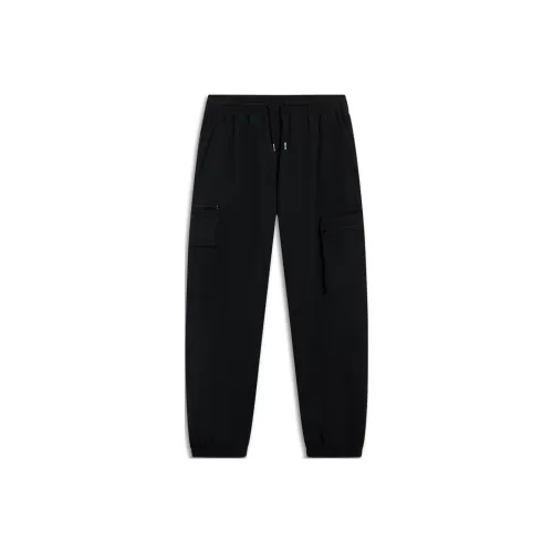 LiNing Sports Life Collection Knitted Sports Pants Unisex Black