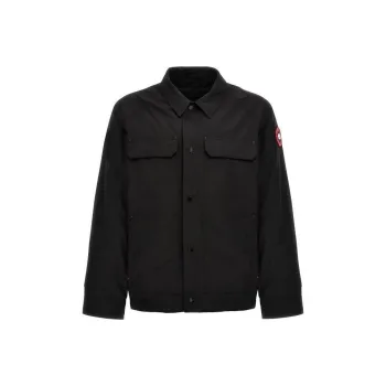 Canada Goose Burnaby Logo Patch Buttoned Jacket