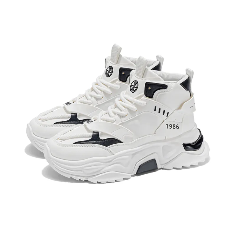 Yi Jiabao Cushioning, Wear Resistant High Top Chunky Sneakers Men's-2