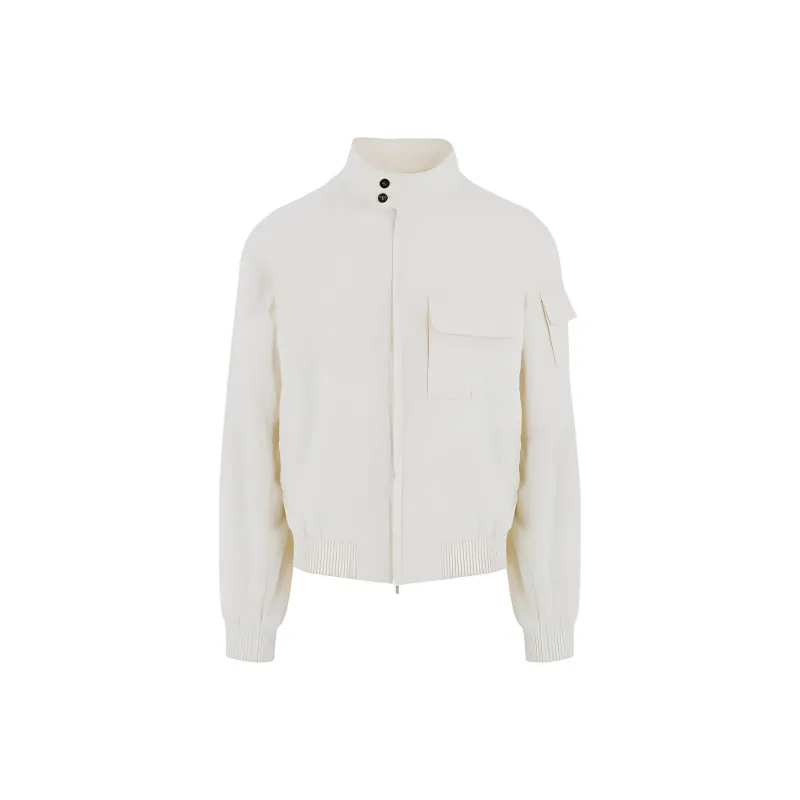 Ferragamo Linen Bomber Jacket-0
