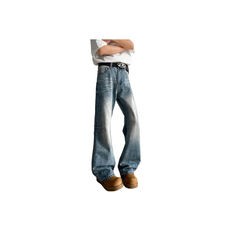 WARNING LIGHT Jeans Unisex Black Gray Color-5