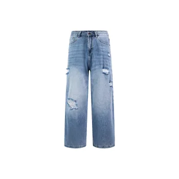 HOZZS Jeans Unisex Light Blue