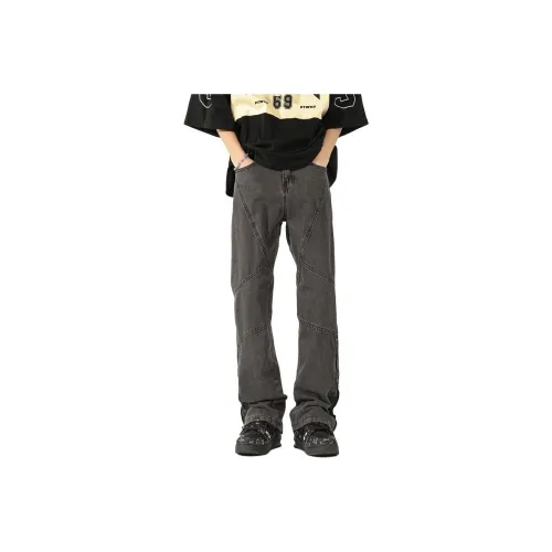 IJRJ Jeans Unisex Black Gray Color