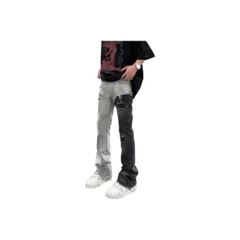 WELTER EXPERIMENT Jeans Unisex Black And Blue Double Combo