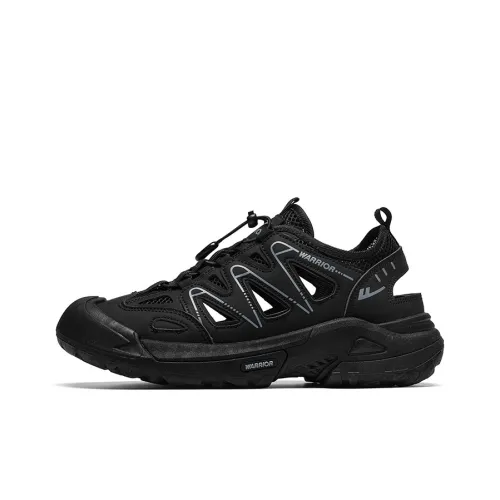 Warrior Height Increasing Abrasion Resistant Lightweight Breathable Slip Resistant River Trekking Shoes Men's Black