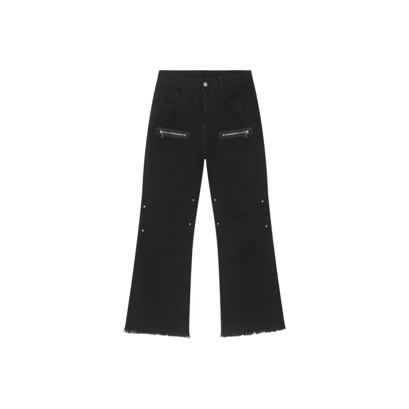 Voguo Relay Bootcut Jeans Unisex Black-0