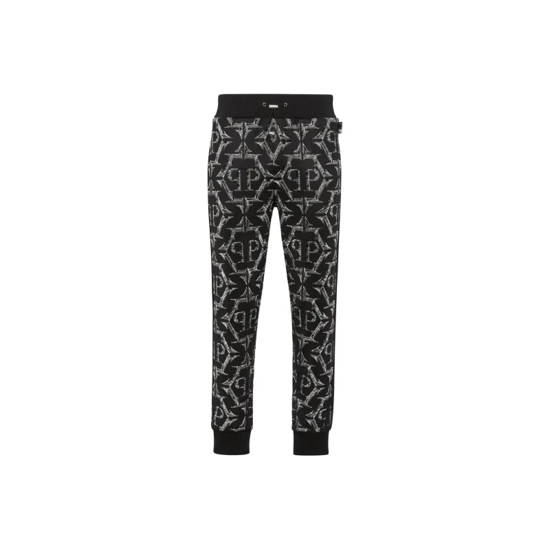 PHILIPP PLEIN Logo print Cotton Track Pants-0