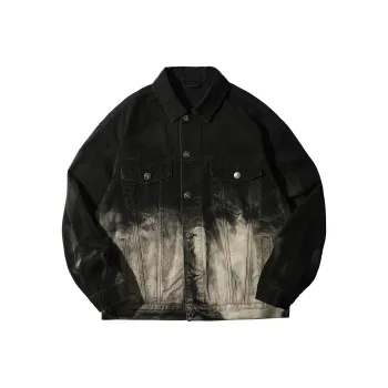 HLA Jackets Men Black Denim Gradient Dark 01