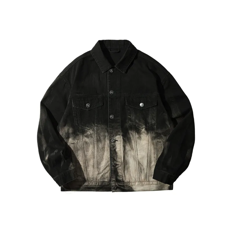 HLA Jackets Men Black Denim Gradient Dark 01-0