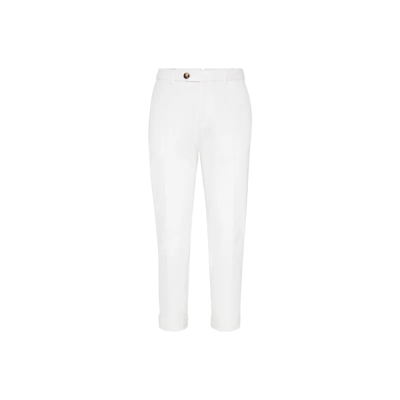 Brunello Cucinelli Straight Leg Chino Pants-0