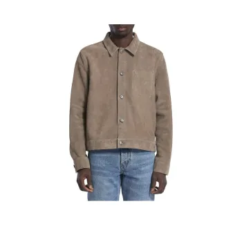 AMIPARIS Paris Leather Buttoned Jacket