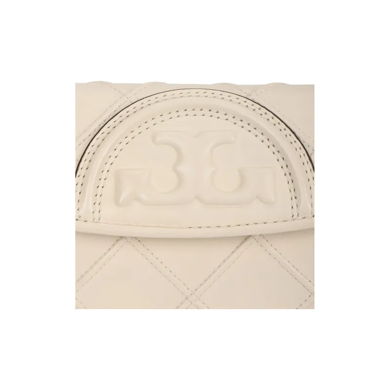 TORY BURCH Mini Fleming Soft Crescent Bag New Cream-4