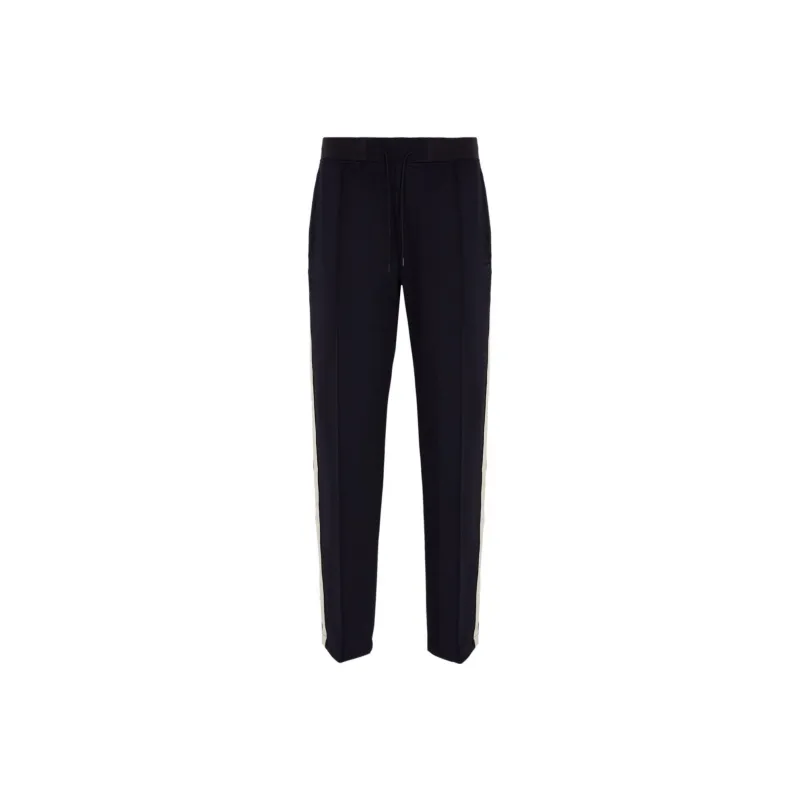 EMPORIO ARMANI Striped Detail Drawstring Track Pants-0