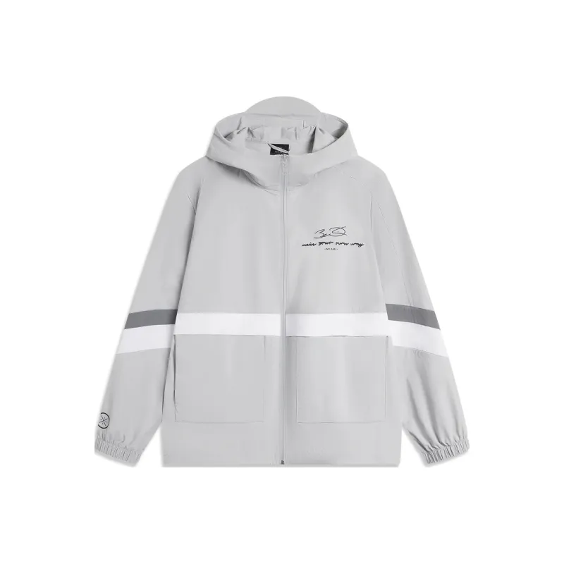 LiNing Trench Coat Men's Mist Gray-0