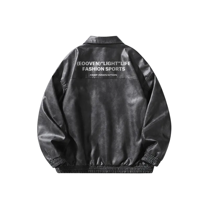 EOOVEN Leather Jackets Unisex-0
