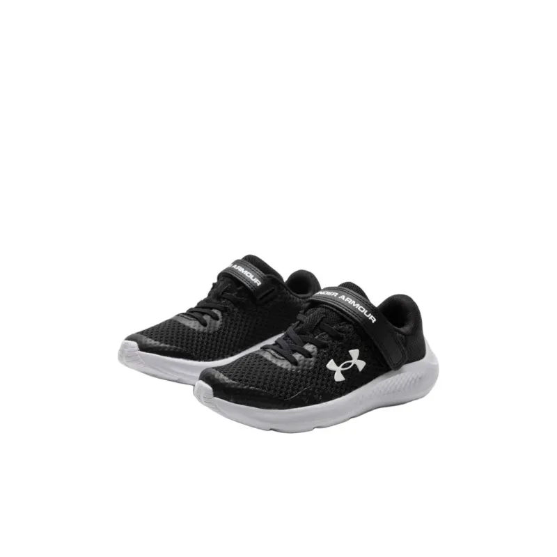 Under Armour Slip Resistant Shock Absorbers Low Top Kids' Running Shoes Black White Kids'-2