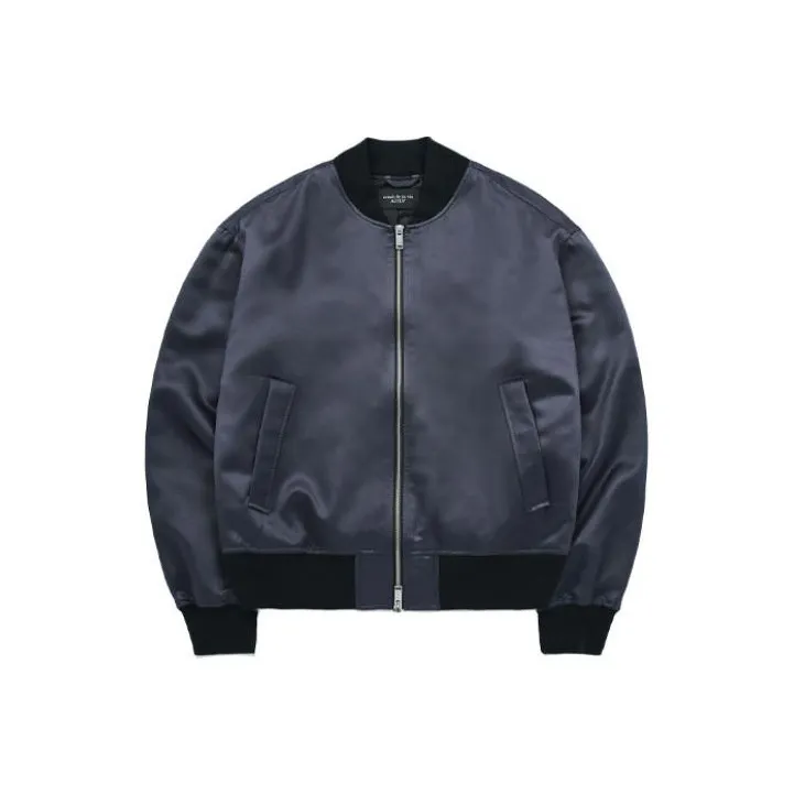 Acme De La Vie/ADLV Puckering Satin Ma-1 Jackets Coats Unisex Black-0