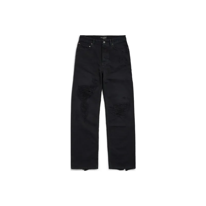 Balenciaga FW24 Jeans Regular Fit Unisex Black-0