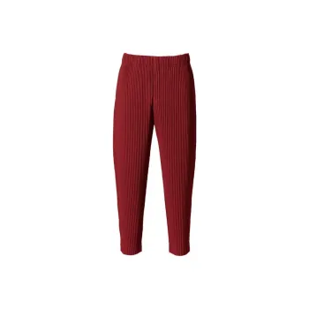Homme Plissé Issey Miyake Casual Pants Men Red