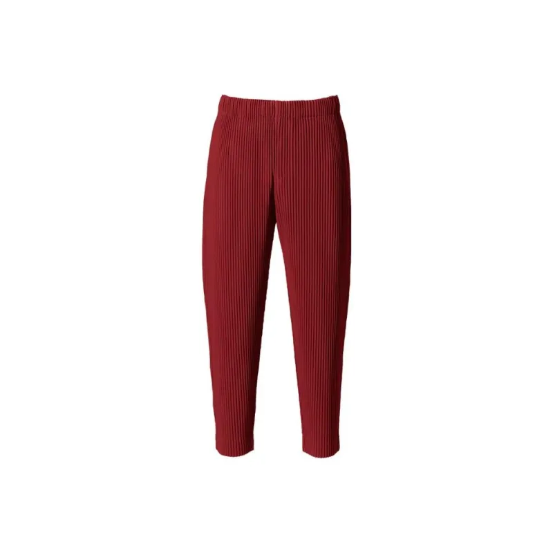 Homme Plissé Issey Miyake Casual Pants Men Red-0