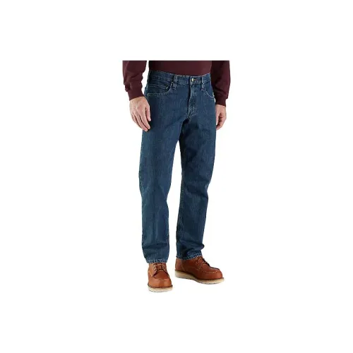 Carhartt 104942 FLANNEL-LINED 5-POCKET JEAN Jeans RELAXED FIT Men's Canal/Blue