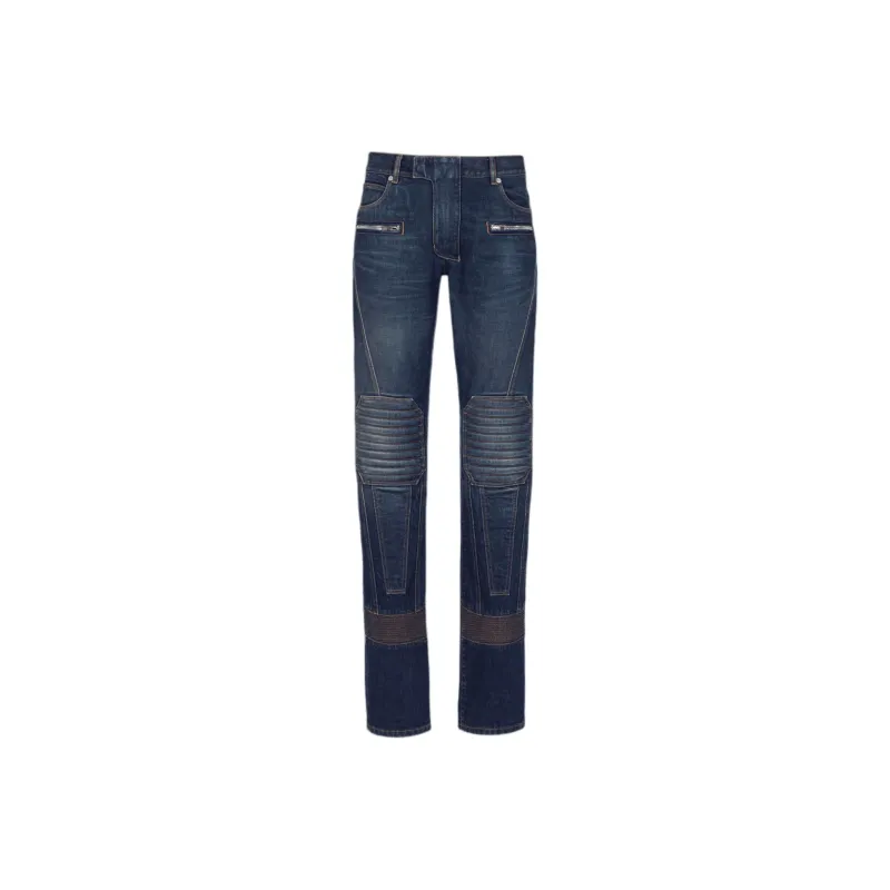 BALMAIN Denim Biker Jeans-0