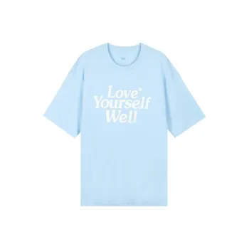 QIAODAN T Shirt Men's Rainy Season Blue
