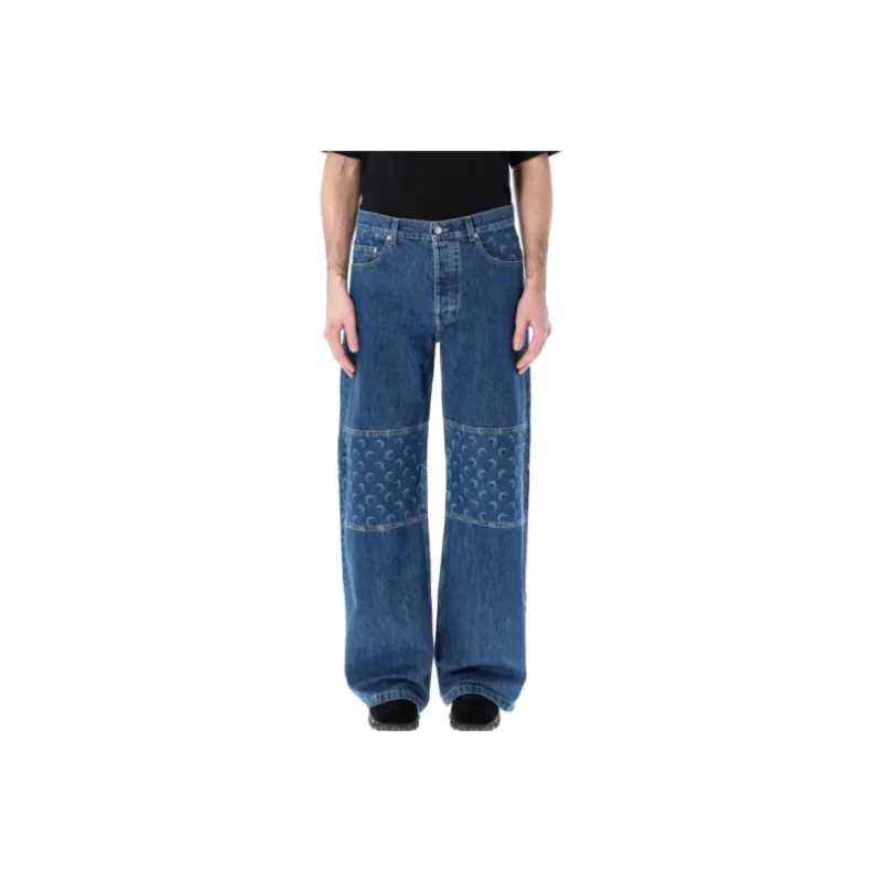 Marine Serre Jeans Men Blue-0
