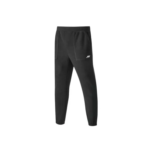 Skechers Basic Sports Series Knitted Sports Pants Men's Carbon Black