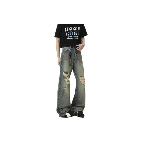 WOOG2005 Jeans Unisex Vintage Blue