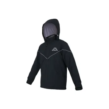 Kappa Jackets Coats Unisex Black White Silver