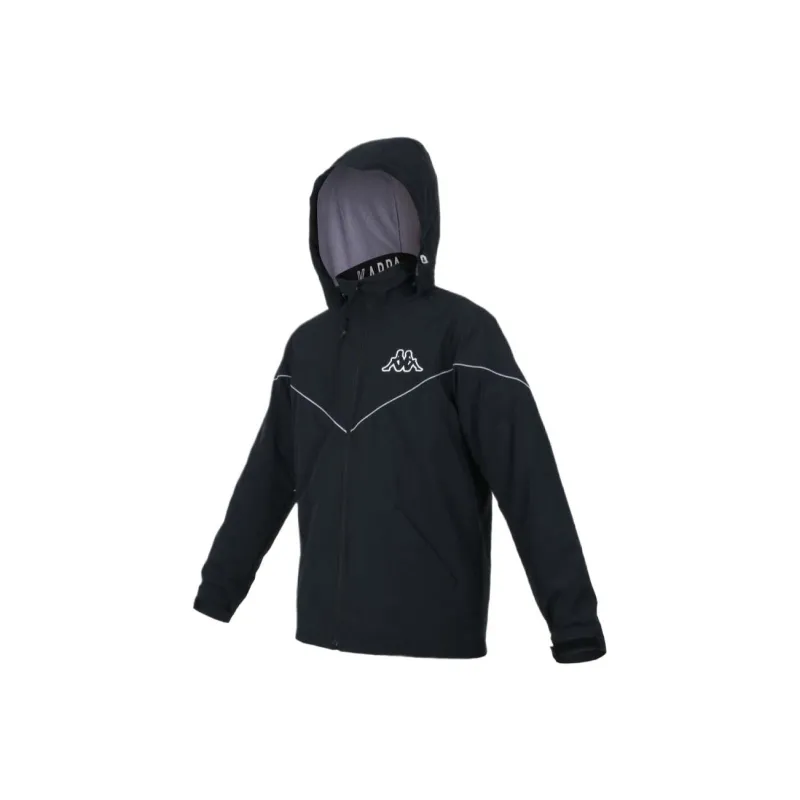 Kappa Jackets Coats Unisex Black White Silver-0