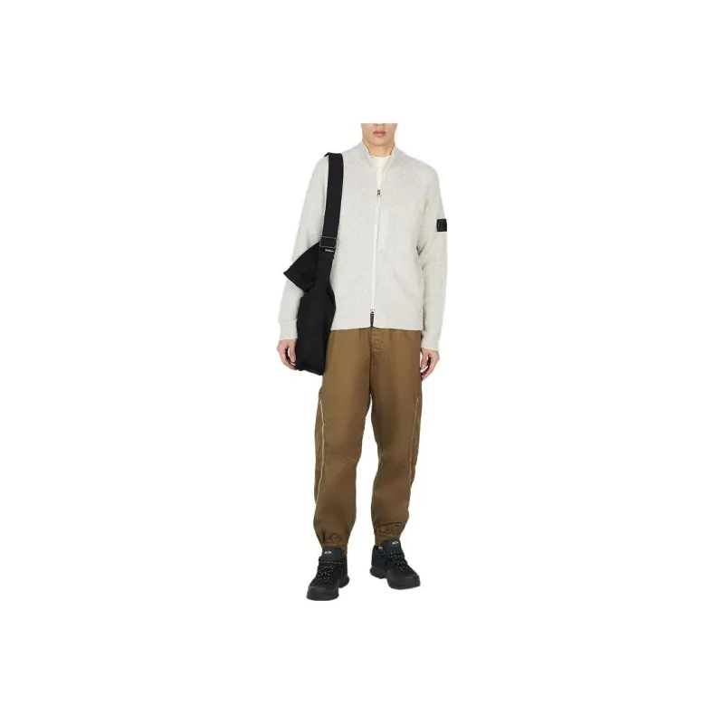 STONE ISLAND Knitted Sports Pants Men's Light Brown-0