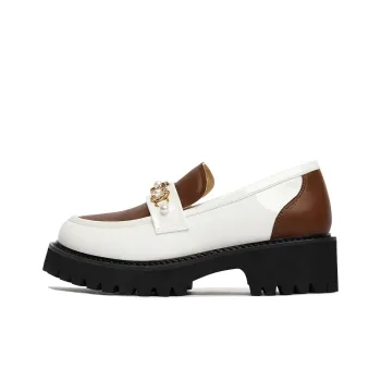 Lily Wei Pine Fluff Cloud Loafers Women's White & Brown