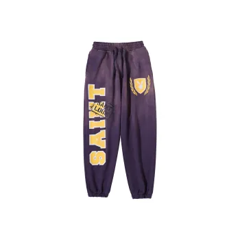 Playboy X SSSAINT LOUIS SSSAINT LOUIS X Playboy Co-branded Series Knitted Sweatpants Unisex Purple