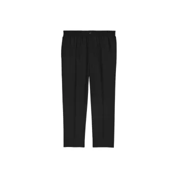 AMIPARIS Elasticated Waist Cropped Fit Trousers