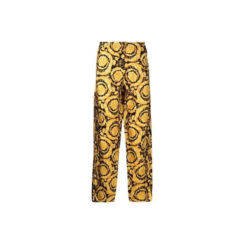VERSACE Barocco Print Silk Pajama Trousers-0